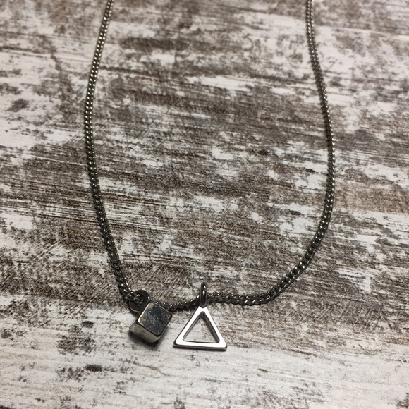 CHARM Necklace Cube & Triangle 17” - Picture 5 of 7